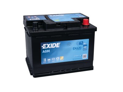 Akumulátor EXIDE Start - Stop   62 Ah AGM  EK   620