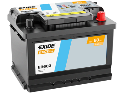 EXIDE Excell 12V 60Ah  EB 602